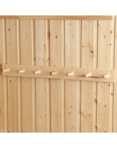 Вешалка для бани и сауны «Классика», 65×6.5×6.5 см, деревянная, настенная, 7 крючков, «» Добропаровъ