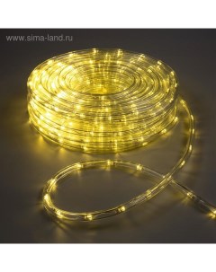 Световой шнур, 10 мм, IP65, 20 м, 24 LED/м, 220 В, 8 режимов, свечение тёплое белое Luazon lighting