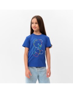 Футболка детская : Gummy bear, синяя, рост 98 см Minaku