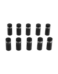 Дистанционный держатель для табличек, 12×25 мм, черный, набор 10 шт. Tundra