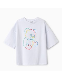 Футболка детская : Gummy bear, белая, рост 98 см Minaku