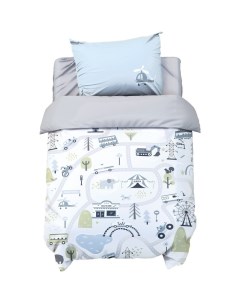 Постельное бельё ясельное «. Карта города», бязь Крошка я