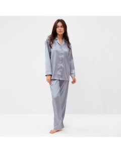 Пижама женская (рубашка, брюки) «Леопард», голубая, размер 40-42 Kaftan