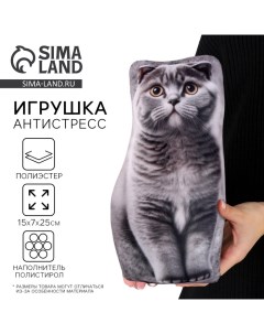 Антистресс игрушка, кот «Шотландец» Mni mnu