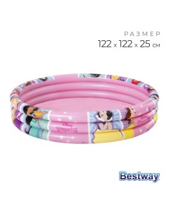 Бассейн надувной Princess, 122×25 см, от 2 лет, 91047 Bestway