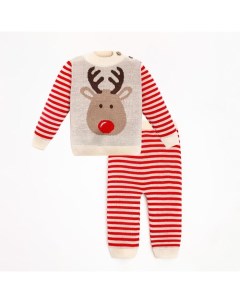 Костюм вязаный «Олень» рост 86-92 см Крошка я