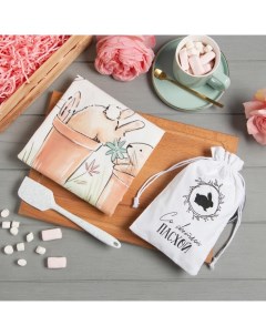 Набор подарочный «Со светлой пасхой»: полотенце 40×73 см, лопатка Этель