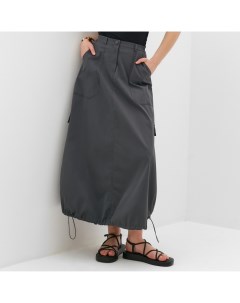 Юбка миди баллон женская : Safari, графит, размер 44 Minaku