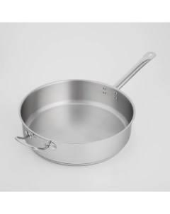 Сковорода из нержавеющей стали «Общепит», d=34 см, h=9 см, корпус 0,6 мм, капсульное дно 3,5 мм, индукция Катунь