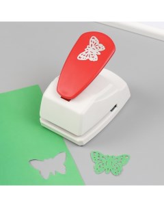 Дырокол фигурный рисунок 4.5×3.5 см «Ажурная бабочка», 10×11.5×7.5 см, МИКС Арт узор