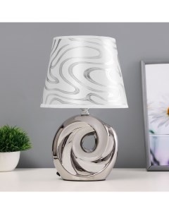 Настольная лампа «Лейла» Е14 40 Вт белый серебро 20×20×33 см Risalux