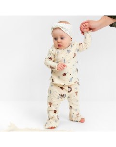 Костюм (джемпер и брюки) «Новогодние игрушки», рост 62-68 см Крошка я