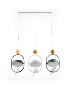 Светильник «Пиатти голубь» 3LED 72 Вт 3000-6000К зеленый белый серый 22×22×43-85 см Bayerlux