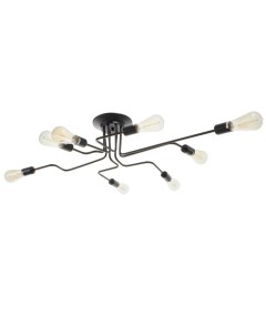 Люстра «Линии» 8×40W E27 черный 107×75×18 см Bayerlux