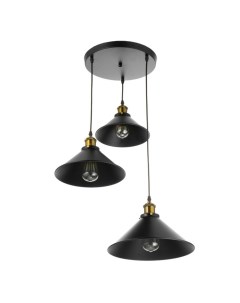 Светильник «Грегори» черный 3×40W E27 52×52×92 см Bayerlux