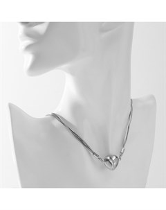 Чокер «Сердце» магнитные половинки, цвет серебро, 34 см Qf