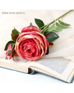 Цветы искусственные «Роза Трио», 10×65 см, розовые Poetry in flowers