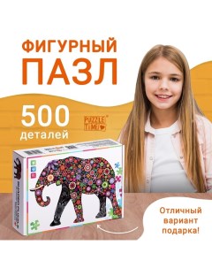 Пазл фигурный «Фантазийный слон», 500 деталей Puzzle time