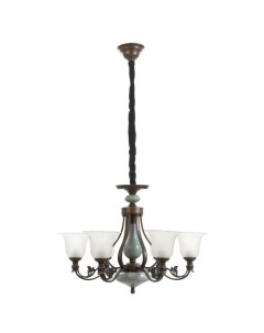 Люстра «Эстери» 6×40 Вт Е27 кофейно-зеленый 75×75×57 см Bayerlux