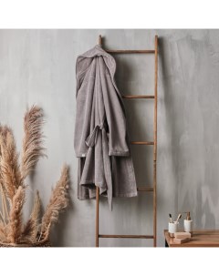Халат махровый женский SL HOME: Basic «Софт Мист», размер XL, хлопок 100%, серый Sima-land home