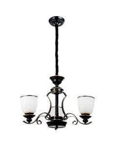 Люстра потолочная «Аруна», 3×40 Вт, Е27, черный, 62×62×46 см Bayerlux