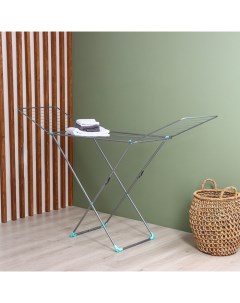 Сушилка для белья напольная складная, рабочая длина 20 м, высота от пола 95 см, ширина 54 см, серая, ножки МИКС Ника