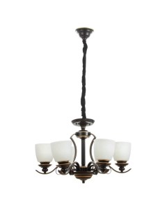 Люстра потолочная «Аруна», 6×40 Вт, Е27, черный, 67×67×46 см Bayerlux