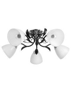 Люстра «Девин», 5хЕ27, 40 Вт, чёрный/хромовый, 55×55×30 см Bayerlux