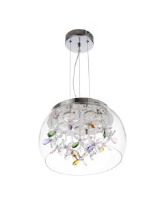 Люстра с ПДУ «Сифора»LED 50 Вт 3000-6000К хром 40×40×23 см Bayerlux