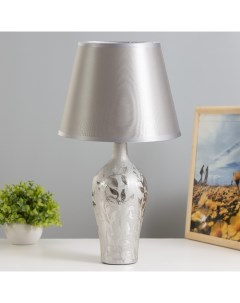 Настольная лампа «Цветана» Е14 40 Вт серебро 25×25×46 см Risalux