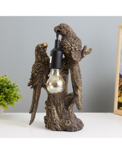 Настольная лампа «Попугаи» Е27 40 Вт золото 21×12×34 см Risalux