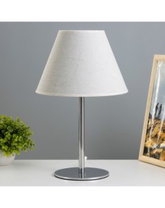 Лампа настольная «Oliver», 1×15 Вт Е27, серебро/белый, 25×25×40 см Risalux