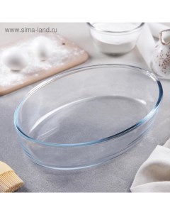 Форма для запекания Borcam, 1.5 л, 18×26 см, жаропрочное стекло, прозрачная Pasabahce