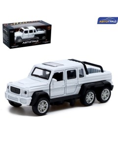 Машинка металлическая «Джип 6×6», 1:32, инерция, цвет белый Автоград