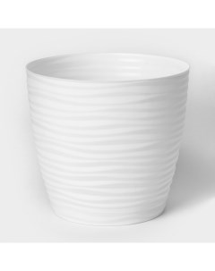 Горшок для цветов с поддоном «Дюна», 5.5 л, пластиковый, белый Idea