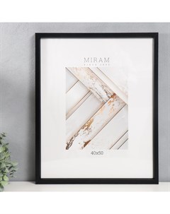 Фоторамка для фото 40×50 см «МИРАМ», пластик, чёрный, (пластиковый экран) Miram