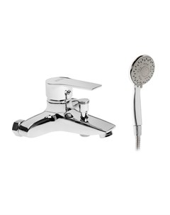 Смеситель для ванны ZEIN Z2080CR, картридж 40 мм, с душевым набором, латунь, хром Zein