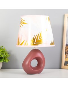 Настольная лампа с абажуром «Сигалия», Е14, 15 Вт бордовый, 15×15×28 см Risalux