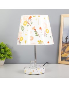 Настольная лампа с абажуром «Аэлита», Е14, 15 Вт, белый, 20×20×30 см Risalux