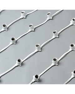 Гирлянда «Белт-лайт» 50 м, IP65, 2W, белая каучуковая нить, шаг 20 см, Е27 (без ламп), 220 В Luazon lighting