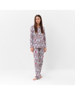 Пижама новогодняя женская (рубашка, брюки) «Скандинавия», размер 40-42 Kaftan