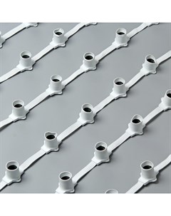 Гирлянда «Белт-лайт» 50 м, IP65, 5W, белая каучуковая нить, шаг 15 см, Е27 (без ламп), 220 В Luazon lighting