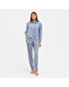 Костюм женский (рубашка, брюки) : Silk pleasure, размер 42, голубой Minaku