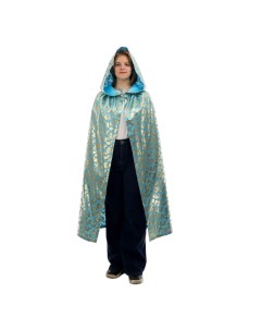 Карнавальный плащ взрослый, длина 120 см, атлас, прозрачный с узором Страна карнавалия