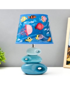 Настольная лампа с абажуром «Морской мир», Е14, 40 Вт, 25×25×38 см Risalux