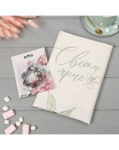 Набор Tenderness: полотенце 40×73 см, саржа 190 г/м², формочки для печенья Этель