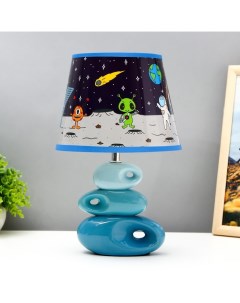Настольная лампа с абажуром «Космические обитатели», Е14, 40 Вт, 25×25×38 см Risalux