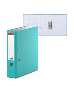 Папка-регистратор А4, 70 мм,, Standard, бумвинил, с этикеткой на корешке, нижний металлический кант, бирюзовая Erichkrause