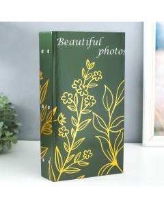 Фотоальбом на 300 фото 10×15 см «Золотые растения», золото 33.5×17.5×5 см Keep memories