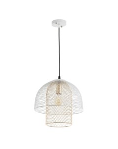 Светильник «Турита» Е27 40 Вт бело-золотой 30×30×40-140 см Bayerlux